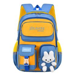 ZR871 Waterproof Schoolbag Children Backpack Colorful Cartoon Portable Fashion Nylon Large Capacity Pupil  Kid Outdoor Schoolbag