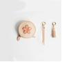 2024 Custom Logo Genuine Leather Mini Round Coin Purse For Women Small Pouch Bag
