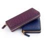 OEM Dompet Custom Luxury Design High End Quality Women Genuine Ostrich Skin  Leather Long Zip Zipper Clutch Wallet  Purse