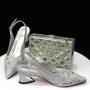 New Style Wedding Italian Shoes And Bag Set Women Shoes And Matching Bag Set High Quality Pu Shoes