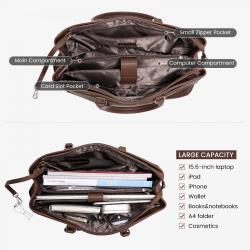 LOVEVOOK 2023 fashion New design ladies high quality pu leather Tote Bag Large Tote Handbag Vintage laptop Briefcase for Women