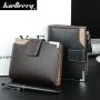 OEM015 Hot Sale Soft Leather Men Short Wallets Business Leisure 3 Folds Hasp Zipper Credit Card Holder Wallet Purse For Men