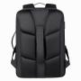 Men's Large Capacity Nylon Business Backpack Waterproof Outdoor Travel Computer Bag with Expansion and Printed LOGO