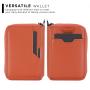 Custom Rfid Blocking Bifold Card Holder Leather Credit Card Wallet With Zipper Id Window Wristlet Coin Pocket For Women
