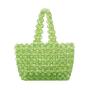 2024 Spot Green Acrylic Crystal Beads Handmade Beaded Bag Simple Women's Resin Beaded Bag Handbag