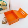 M size Daily Use Fashion High Standard 0.78 kg Orange Bags Packaging Box For Shopping  gift box 39*16*29 CM