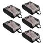 Gelory Black Portable Travel Shoe Bags Waterproof Nylon Storage Tote Pouch with Zipper for Men & Women
