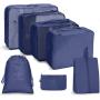 Travel  Bag Set Seven Piece Folding Wash Bag Clothes Storage Bag