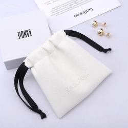 Custom Logo Printed PU Leather Drawstring Cosmetic Gift Bag Mini Waterproof Leather Money Pouches