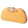 Vintage Suede Texture Metal Flower Latch Wedding Evening Bags Chain Crossbody Hand Bags Ladies Luxury