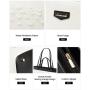 LOVEVOOK 2pcs/set Customized LOGO printable large PU leather Canvas Beach Bag Monogrammed Gift Handbag Purse Tote Bag for Women
