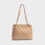 Wholesale Custom Fashion Handbag Nice Quality Pu Leather Shoulder Bag Diamond-Shape Line Tote Bag With Gold Chain For Women