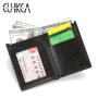 CUIKCA Lychee Pattern PU Leather Men Wallet Small Short Mini Slim Wallet Purse Business Credit Card Holders ID Package Card Case