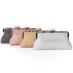 Wholesale Simple Qipao Handbag Fashion Rhinestones Clutch Evening Bag Ladies Banquet Gold Clutch bags pochette femme