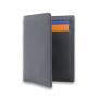 Leather Pull Tab Style Credit Card Wallet Grey Cow leather Card Slot Slim Wallet