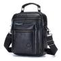 XL288 First Layer Cowhide Genuine Leather Men's Shoulder Bag Multi-layer Large Capacity Handbag Wear-resistant Durable Bag