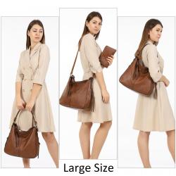 Free Sample REALER Handbags Boutique Wholesale Custom Vintage Leather Crossbody Hobo Tote Lady Hand Bags Shoulder Women Handbags