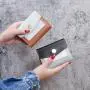 Factory direct new ladies wallet short Korean small tri-fold money clip fashion simple clutch bag leather wallet coin purse