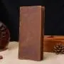 High Quality Vintage long leather wallets for men crazy horse leather bifold wallet Card Slots Bag Cash Clip Wallets For man