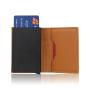 Wholesale Stainless Steel Card Holder Pu Leather Pop Up Card Holder Aluminum Card Holder