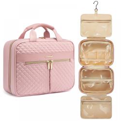 Waterproof Travel Makeup Bag with Hanging Hook Travelling Essentials Cosmetic Bag Travel Organizer Toiletry Bag for Women