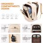 LOVEVOOK 40L Large Waterproof Laptop Travel Backpack Flight Approved Carry on Backpack with 3pcs Packing Cubes