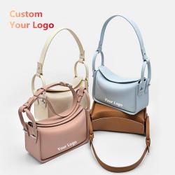 OEM ODM Factory Luxury Women Shoulder Bags Trendy Fashion Basket Bag Removable Straps Pu Leather Custom Logo Ladies Handbags