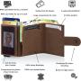 Pop-Up Credit Card Case with RFID Leather Wallet with Compartment for Notes and Coins
