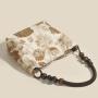 Women's New Brown Retro Jacquard Fabric Underarm Bag carteras para mujer 	 sac a main