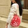 hot ladies dinner bag round solid flower handbag textures women's handbag luxury crossbody girl's bag top selling shoulder bag