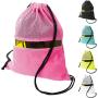 Gelory Custom Logo Colorful Drawstring Promotional Large Bag  Lightweight Mesh Outdoor Backpack Bag