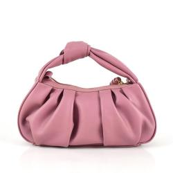 Guangzhou manufacture super soft purple underarm handbags for ladies elegant hobos bags with knot