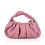 Guangzhou manufacture super soft purple underarm handbags for ladies elegant hobos bags with knot
