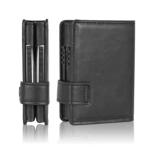 Ultrathin Rfid Function Pu Leather Metal Card Wallet Aluminium Card Holder Wallet