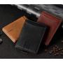 Customs Wallet Men Elegant Slim Wallet with Money Clip Unisex Multi Pockets Fashion Soft Grain Leather Wallet