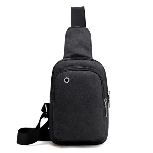 XL014 Men's Chest Bag New Version Waterproof Oxford Fabric Crossbody Bag With Earphone Hole Durable Fashion Shoulder Backpack