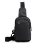 XL014 Men's Chest Bag New Version Waterproof Oxford Fabric Crossbody Bag With Earphone Hole Durable Fashion Shoulder Backpack