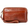 2024 Custom Genuine Leather Clutch Bag Wallet For Business Men Envelope Purse