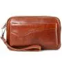 2024 Custom Genuine Leather Clutch Bag Wallet For Business Men Envelope Purse