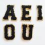 Good Quality DIY All Kinds Of Things By Yourself Chenille Vomel Patch Chenille Letter Hot Letters Patch Chenille Patches
