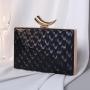 New Evening Bag Ox Horn Metal Shining PU Printed Women's Handheld Bag Chain Strap Crossbody Party Evening Clutch bag