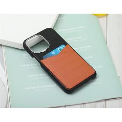 Luxury Custom Design Inspired Togo Leather Mobile Phone Cover Cases With Crocodile Pattern Card Holder Slot For Iphone 14 15 Pro