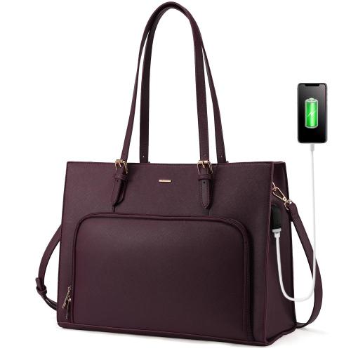 2022 new custom hot sale LOVEVOOK famous designer women handbags large shoulder tote bag 15.6 laptop Briefcase bags with USB