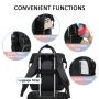 LOVEVOOK 2022 Soft Faux PU Leather Travel Backpack Purse Casual Men's School Book bags 14 15.6 17 inch Women's Laptop Backpacks