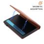 Custom Logo Trifold Slim Minimalist Wallet RFID Blocking Minimalist Credit Card Wallet with Money Pocket Zipper Card Case