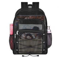 Outdoor Sports Swimming Heavy Duty Mesh Backpack Schoolbags See Through College Mesh Backpack