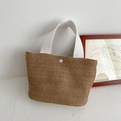 Cute Bag for Women 2024 Summer New Internet Celebrity Handbag Women's Beach Vacation Weaving Straw Woven Bag
