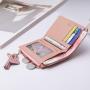 OEM022 Leather Small Wallet Women Luxury Brand Famous Mini Women Wallets Purses Short Coin Zipper Purse Credit Card Holder