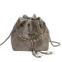 Luxury Lady Designer Bag Diamond Solid Handle Metal Chain Bucket Fashion Tassels Sling Purse for Women  Drawstring Handbag