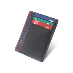 Factory wholesale men card holder leather name card bag rfid pu leather id card holder